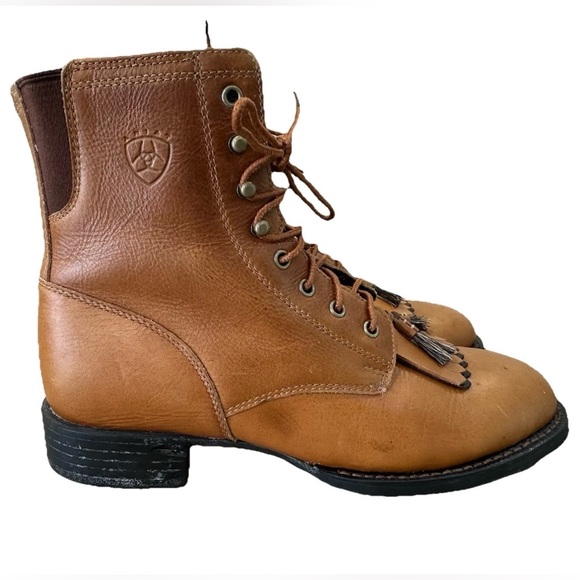 Ariat Sz 8 B Women’s Leather Equestrian Tassel Horse Brown  Boots Style 33471 - Picture 2 of 7